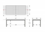 [Obrázek: Doppler EXPERT WOOD antracit - rozkládací hliníkový stůl 220/280x100x75 cm