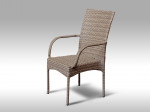 [Obrázek: Židle z umělého ratanu Pietro šedobéžová #2