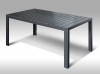 [Obrázek: Hliníkový zahradní stůl Jerry 160cm x 90cm, tmavě šedý, pro 6 osob]