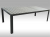 [Obrázek: Hliníkový zahradní stůl Jerry 220cm x 100cm, tmavě šedý, pro 8 osob]