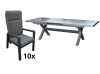 [Obrázek: Zahradní set: rozkládací stůl Gerardo 205/265cm a 10 polohovatelných křesel Sheffield]