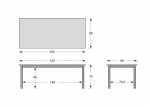[Obrázek: Doppler CONCEPT - stůl s teakovou deskou 150x90x75cm FSC(R)