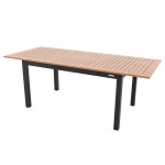 [Obrázek: Doppler EXPERT WOOD antracit - rozkládací hliníkový stůl 150/210x90x75 cm