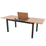 [Obrázek: Doppler EXPERT WOOD antracit - rozkládací hliníkový stůl 220/280x100x75 cm