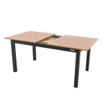 [Obrázek: Doppler EXPERT WOOD antracit - rozkládací hliníkový stůl 220/280x100x75 cm
