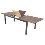 [Obrázek: Doppler EXPERT WOOD Plus - rozkládací hliníkový stůl 150/210 x 90 x 75,5 cm