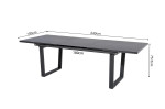 [Obrázek: Doppler LIVORNO - zahradní rozkládací stůl 180/240 x 100 x 75,5 cm