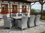 [Obrázek: Hliníkový zahradní nábytek stůl Bergamo 217cm a 8 křesel Manchester #1