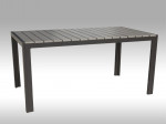 [Obrázek: Hliníkový zahradní stůl Jersey 160cm x 90cm, šedý, pro 6 osob]
