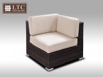[Obrázek: Luxusní sedací souprava z umělého ratanu Conchetta XX 2,42x2,42m, světle hnědý polstr #6