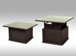 [Obrázek: Polohovatelný stolek Lorenzo hnědý #1