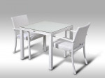 [Obrázek: Umělý ratan - jídelní sestava Orlando 80 + 2 židle Armino bílá #1