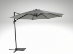 [Obrázek: Výkyvný zahradní slunečník Honolulu 300cm s alu boční tyčí, otočný o 360°, světle šedý #1