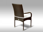 [Obrázek: Židle z umělého ratanu Pietro hnědá, světle hnědý polstr #3